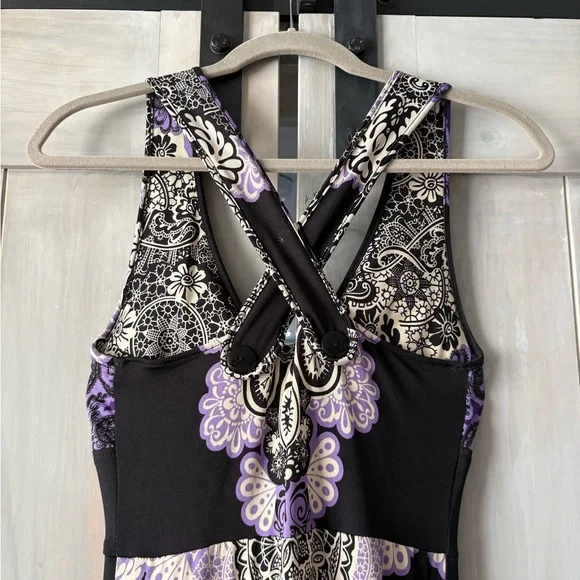 Purple and Black Maxi Dress - Picture 6 of 8